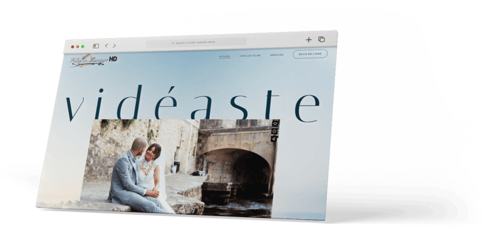 Création site web Lyon vidéaste de mariage